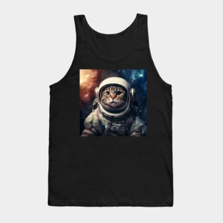 Astronaut Cat in Space - American Shorthair Tank Top